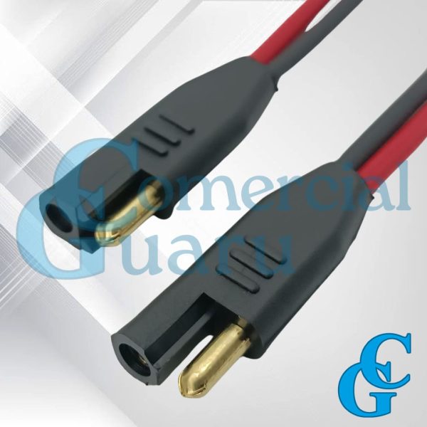 Conector plugue polarizado 2 vias fio 4,0mm²